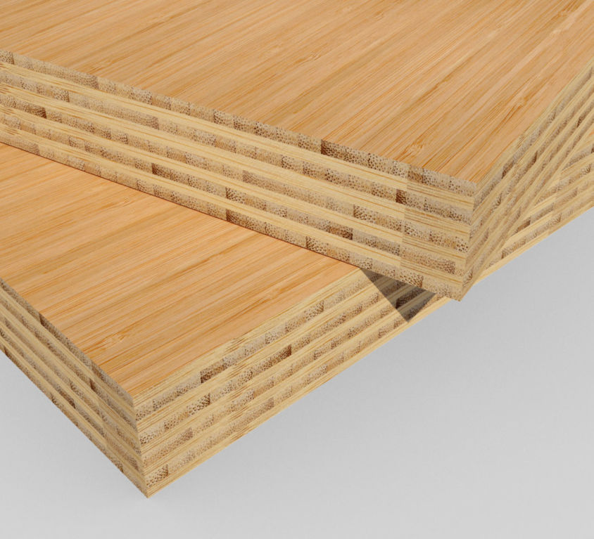 Bamboe plaat 40 mm side-pressed 9 laags caramel 400 x 90 cm