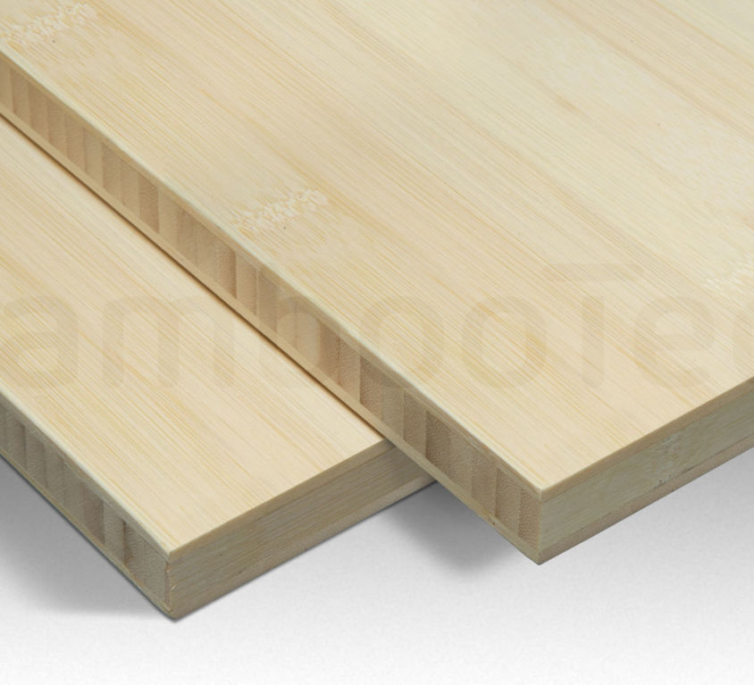 Bamboe plaat 16 mm plain-pressed 3 laags naturel 244 x 122 cm