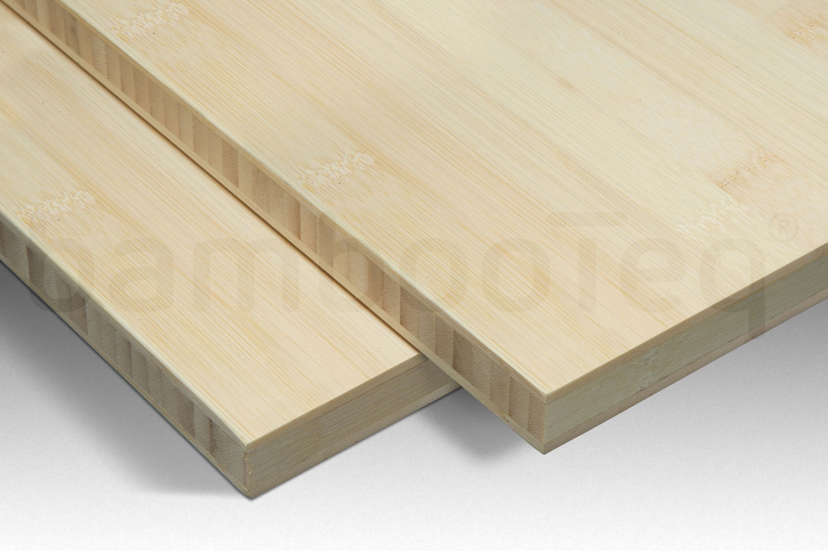 Bamboe plaat 20 mm plain-pressed 3 laags naturel 244 x 122 cm