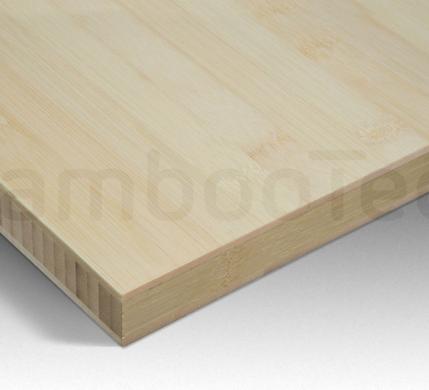 Bamboe plaat 30 mm plain-pressed 3 laags naturel 244 x 122 cm