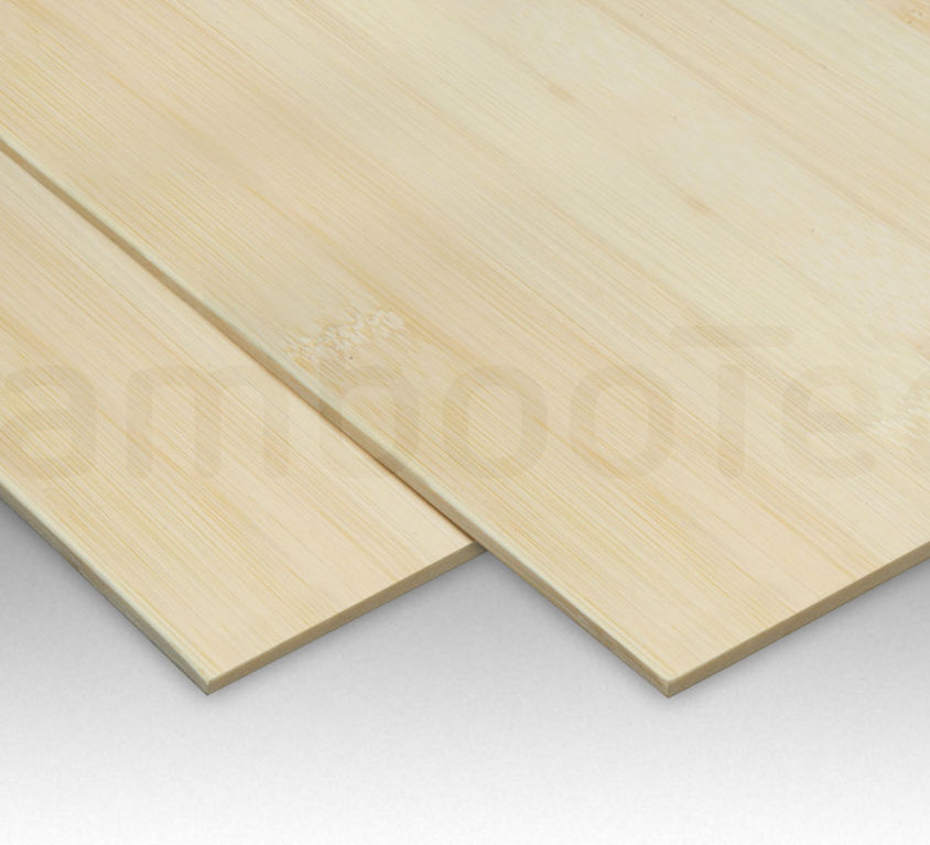 Bamboe plaat 3 mm plain-pressed 1 laags naturel 244 x 122 cm